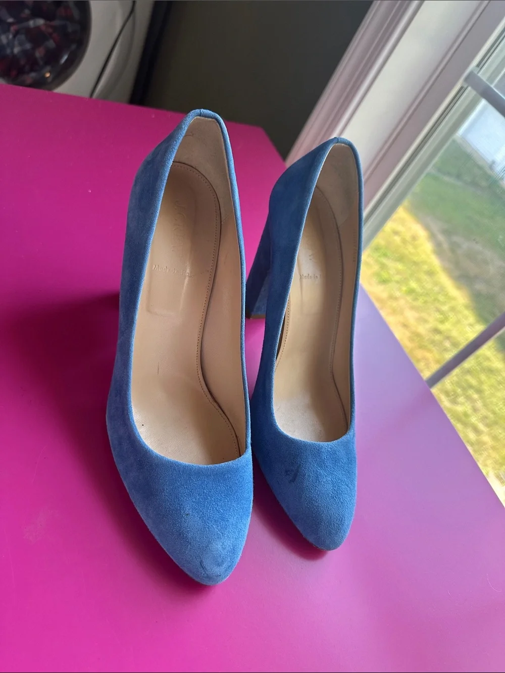 J. Crew Blue Suede Pointed Toe Pumps